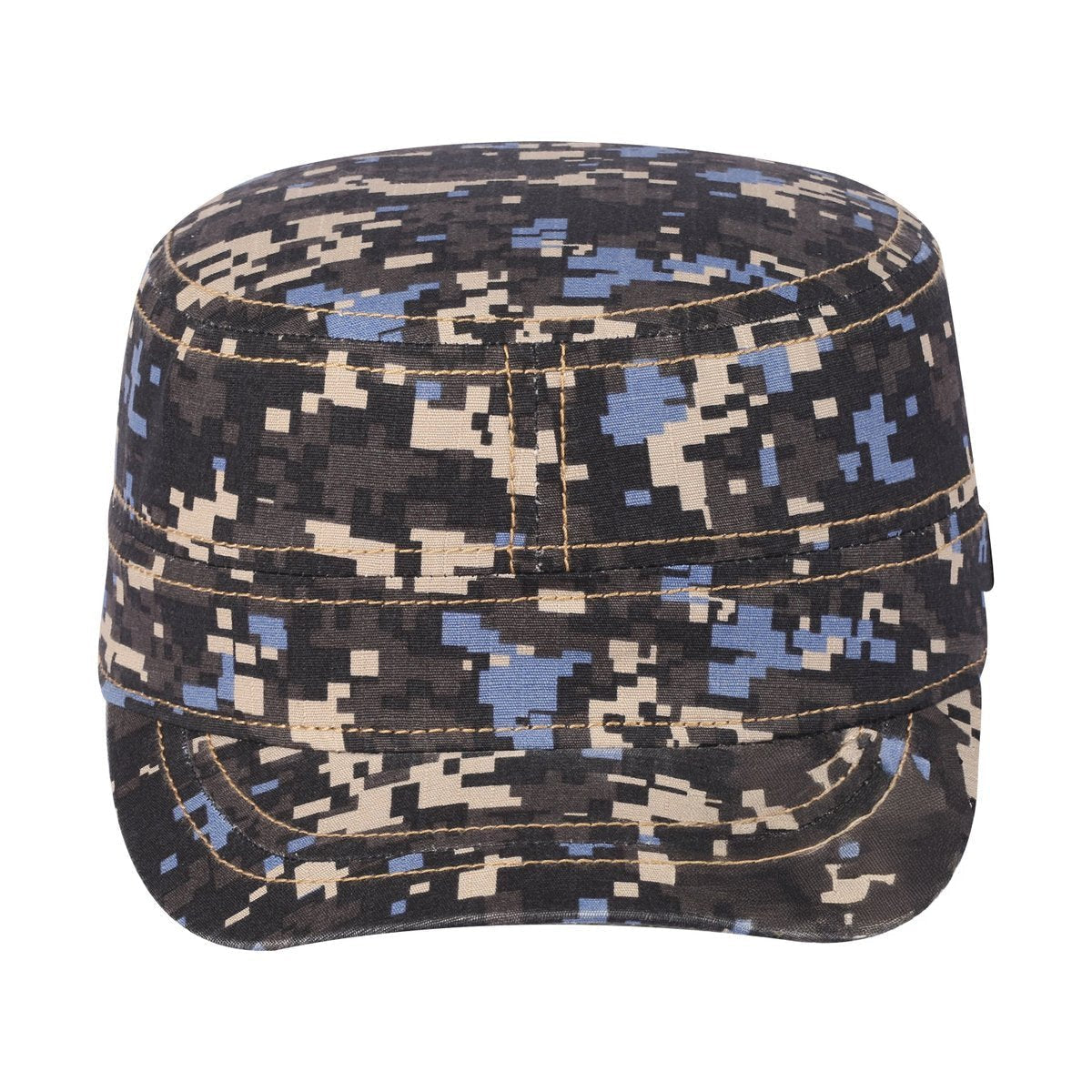 Blank Military Hat with Navy Camo front and Navy Camo back