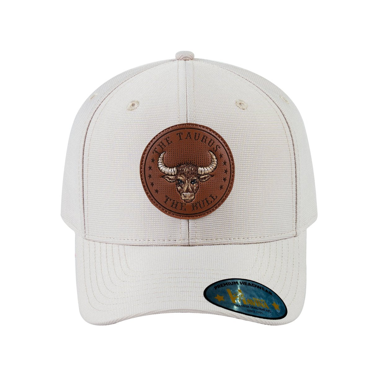 Taurus Zodiac V2 6-Panel Baseball Cap with Beige front and Beige back