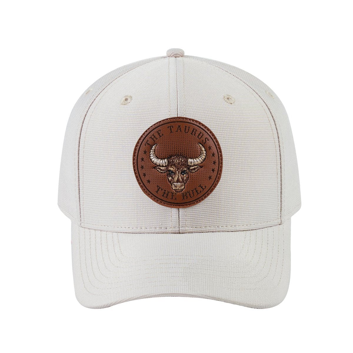 Taurus Zodiac V2 6-Panel Baseball Cap with Beige front and Beige back