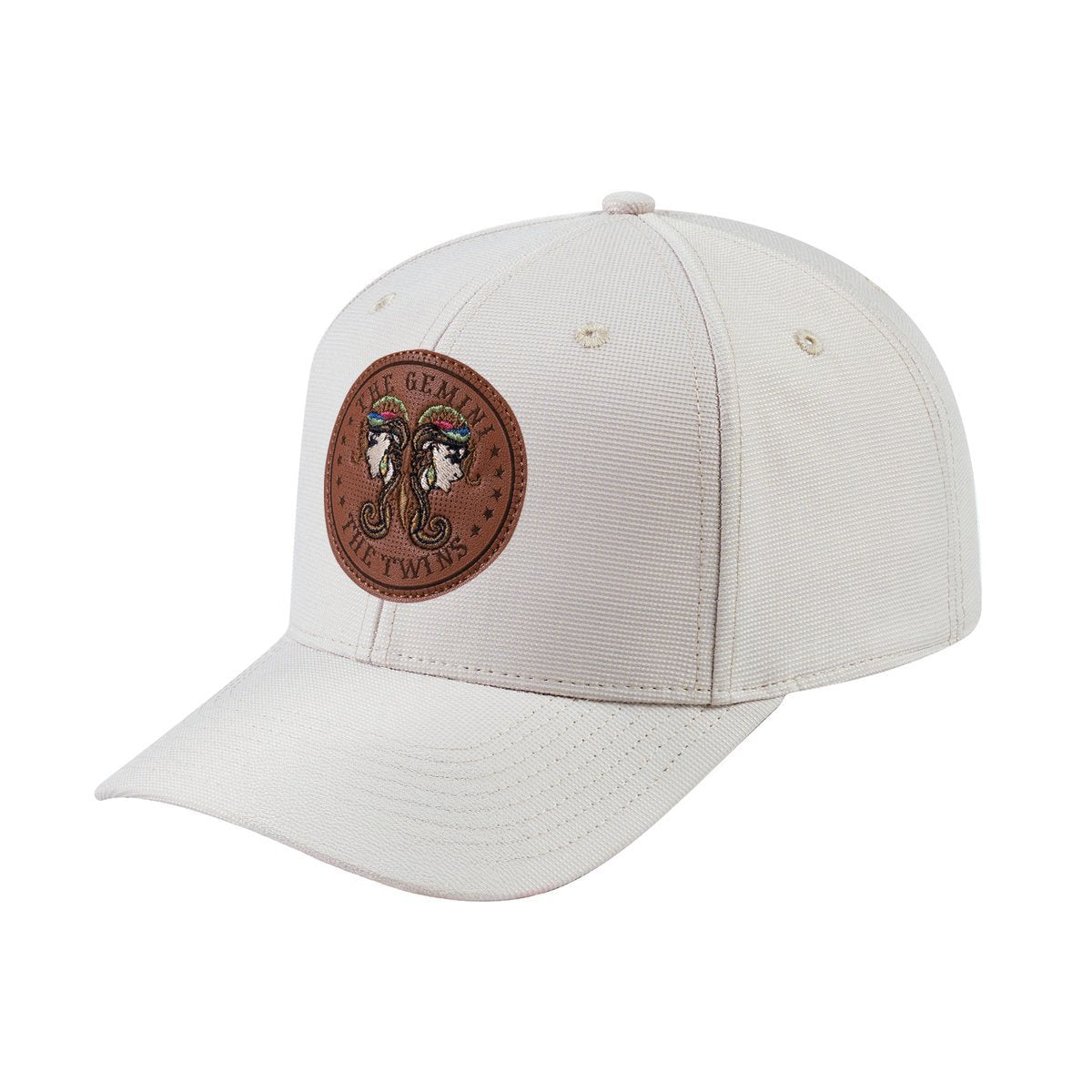 Gemini Zodiac V2 6-Panel Baseball Cap with Beige front and Beige back