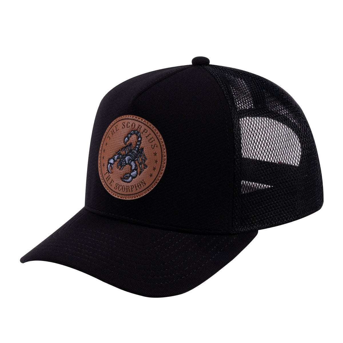 Scorpio Zodiac V2 5-Panel Trucker Hat with Black front and Black back