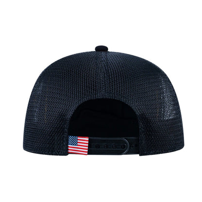 Fox V2 5-Panel Trucker Hat with Black front and Black back
