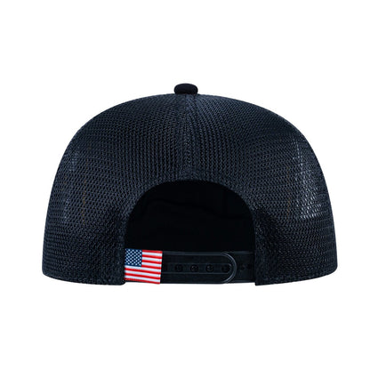 Pheasant V2 5-Panel Trucker Hat with Black front and Black back