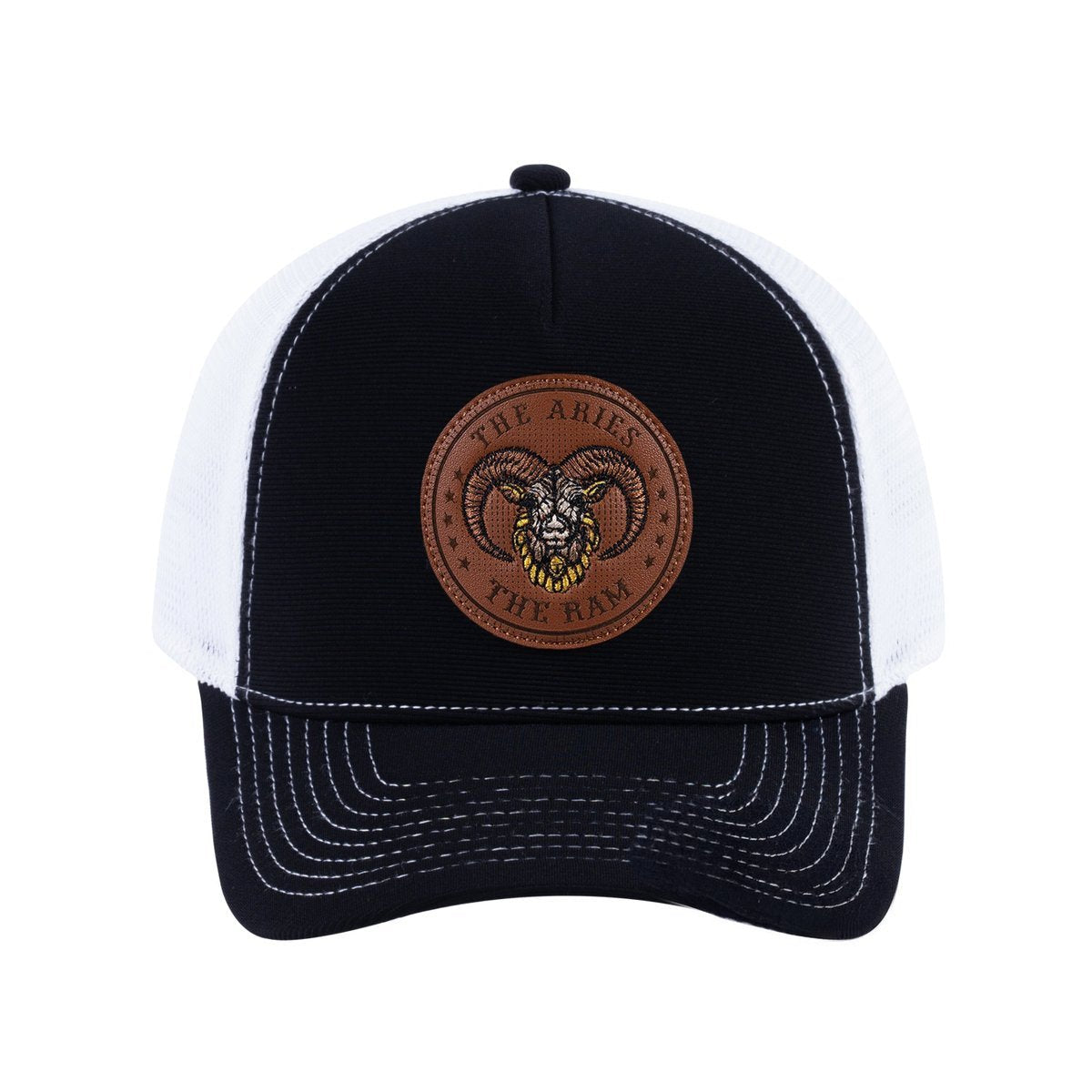 Aries Zodiac V2 5-Panel Trucker Hat with Black front and White back