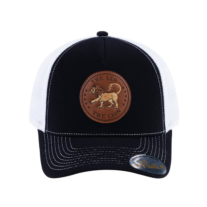 Leo Zodiac V2 5-Panel Trucker Hat with Black front and White back