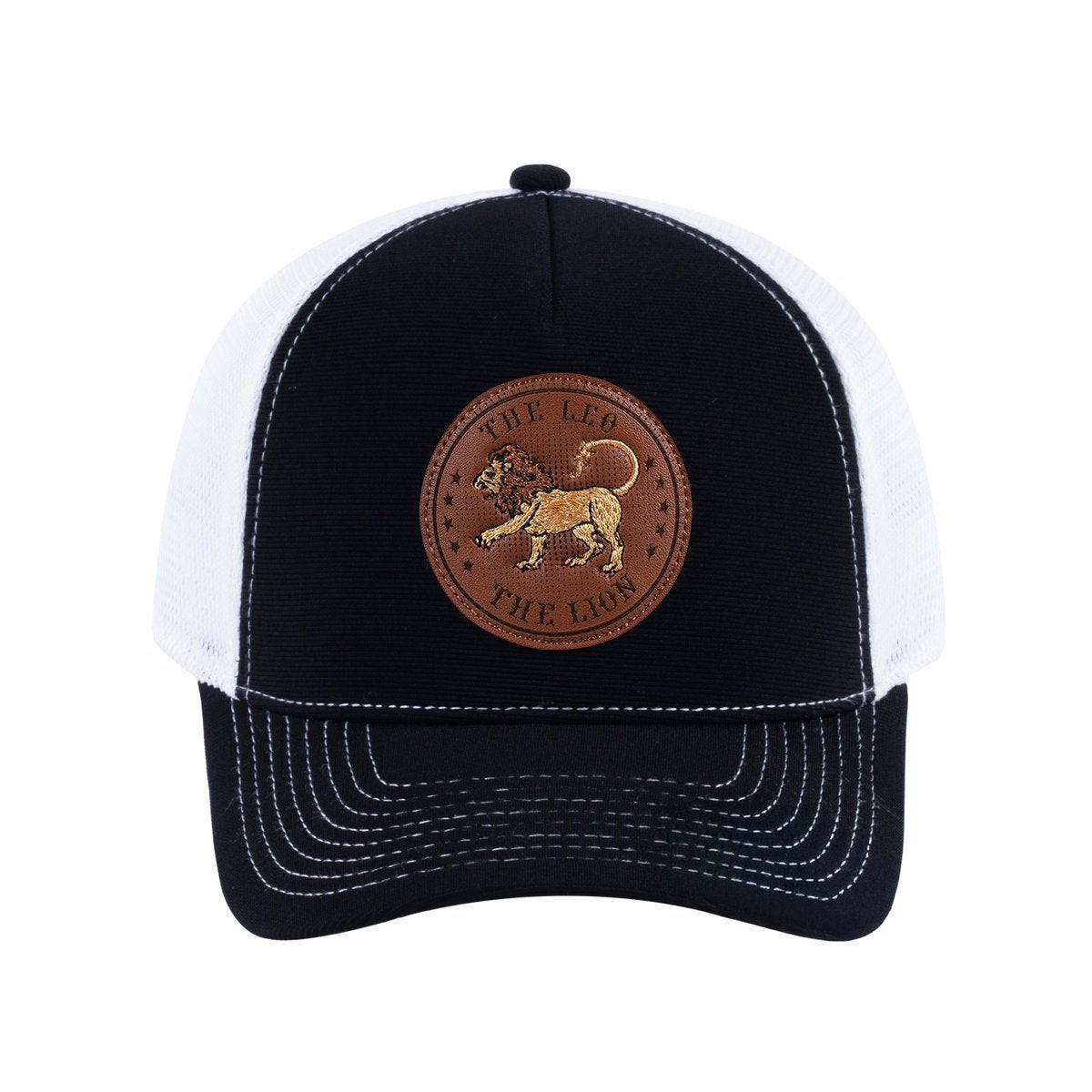 Leo Zodiac V2 5-Panel Trucker Hat with Black front and White back