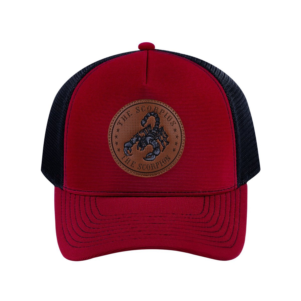 Scorpio Zodiac V2 5-Panel Trucker Hat with Burgundy front and Black back