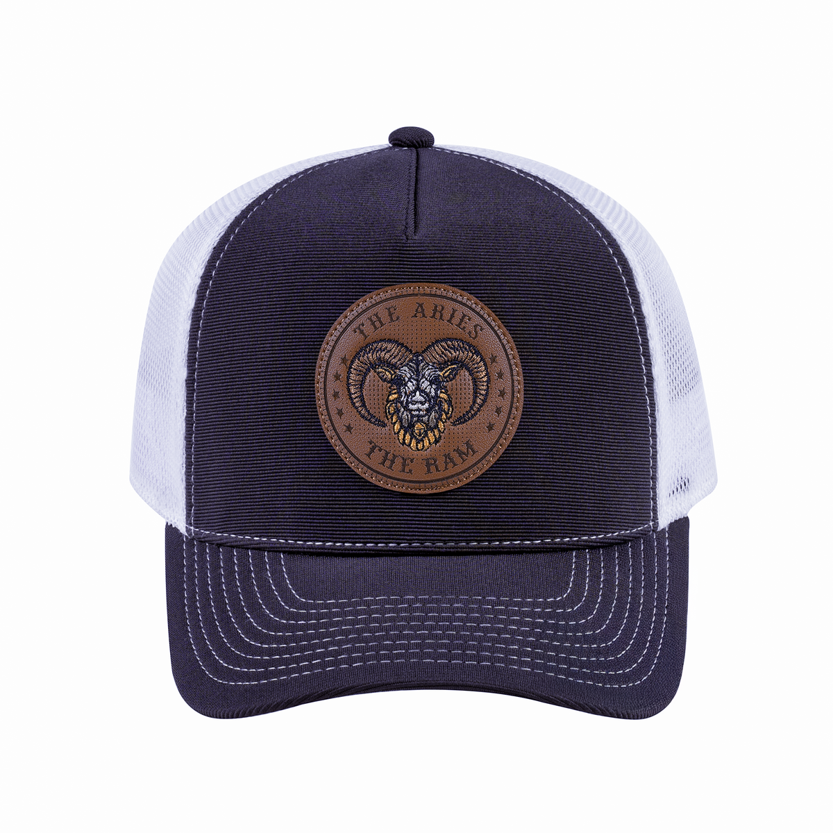 Aries Zodiac V2 5-Panel Trucker Hat with Dark Grey front and White back