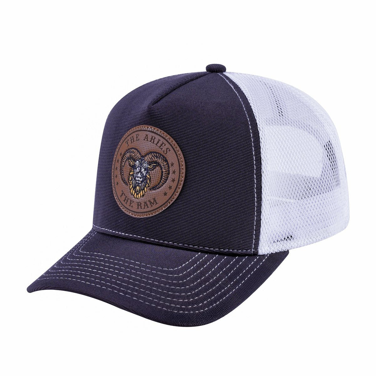 Aries Zodiac V2 5-Panel Trucker Hat with Dark Grey front and White back