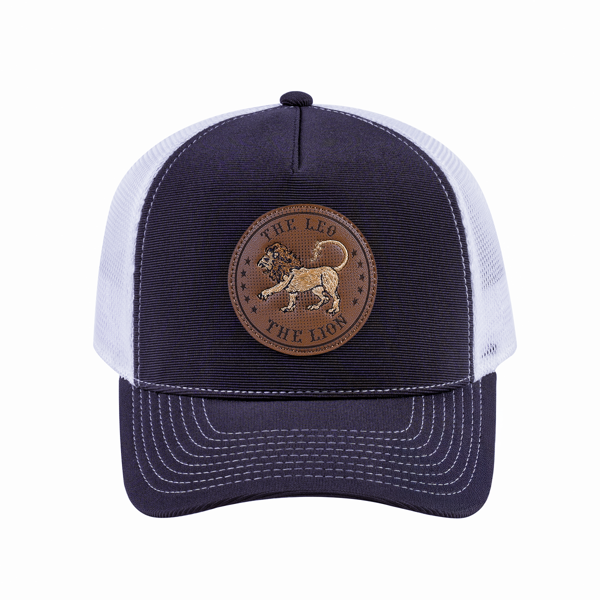 Leo Zodiac V2 5-Panel Trucker Hat with Dark Grey front and White back