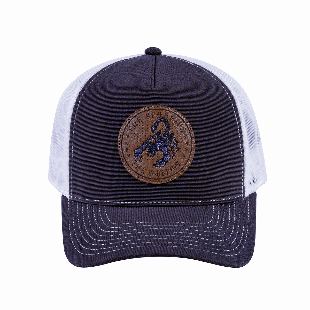 Scorpio Zodiac V2 5-Panel Trucker Hat with Dark Grey front and White back