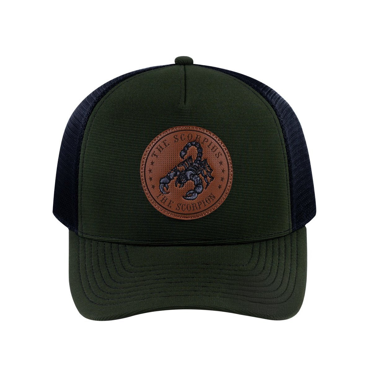 Scorpio Zodiac V2 5-Panel Trucker Hat with Olive front and Black back