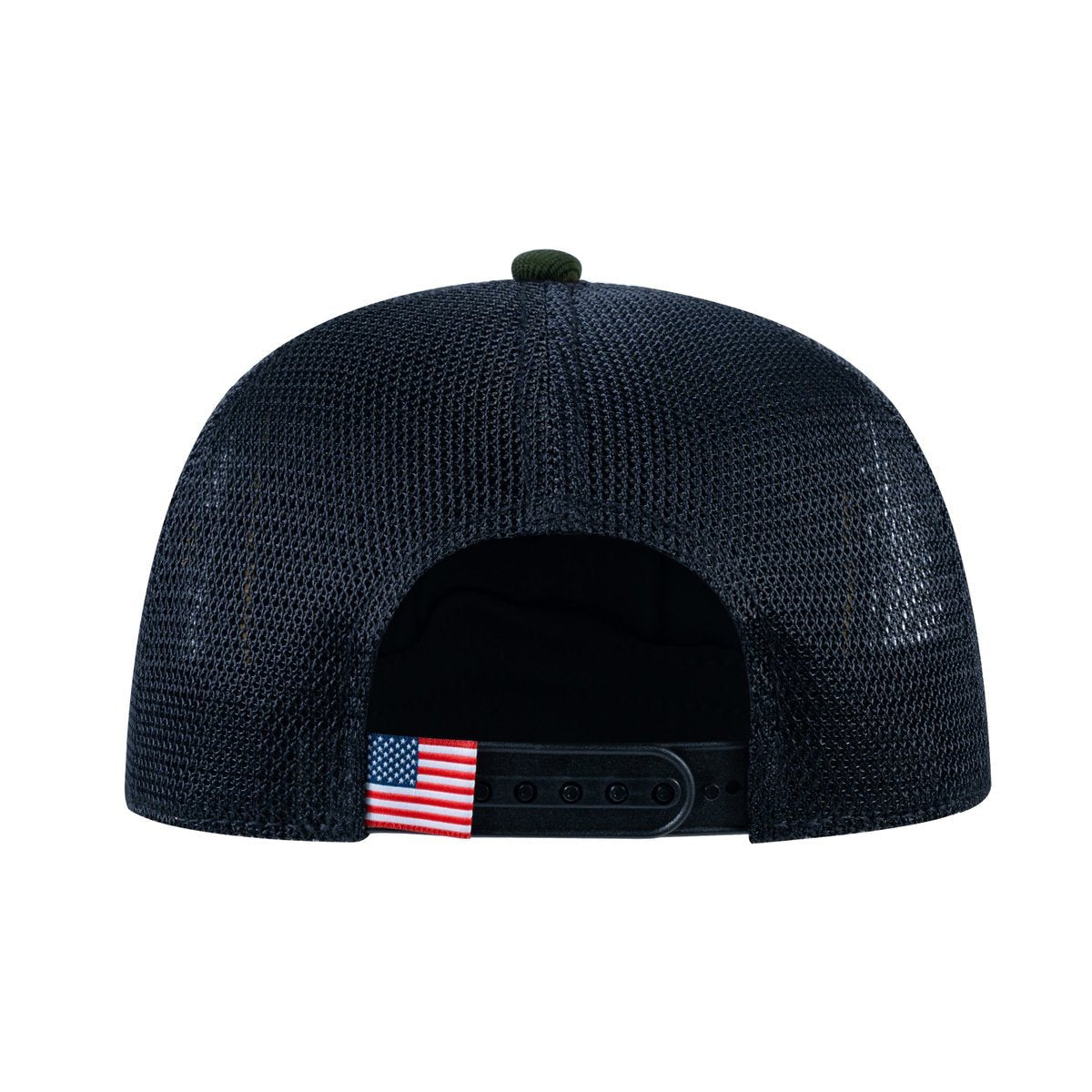Goat V2 5-Panel Trucker Hat with Olive front and Black back