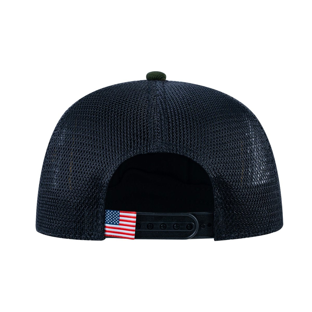 Salmon V2 5-Panel Trucker Hat with Olive front and Black back
