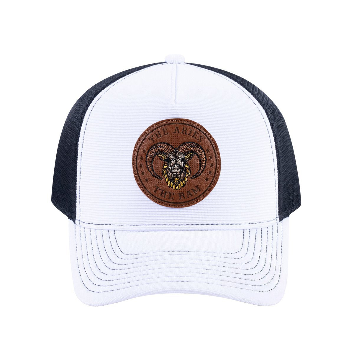 Aries Zodiac V2 5-Panel Trucker Hat with White front and Black back