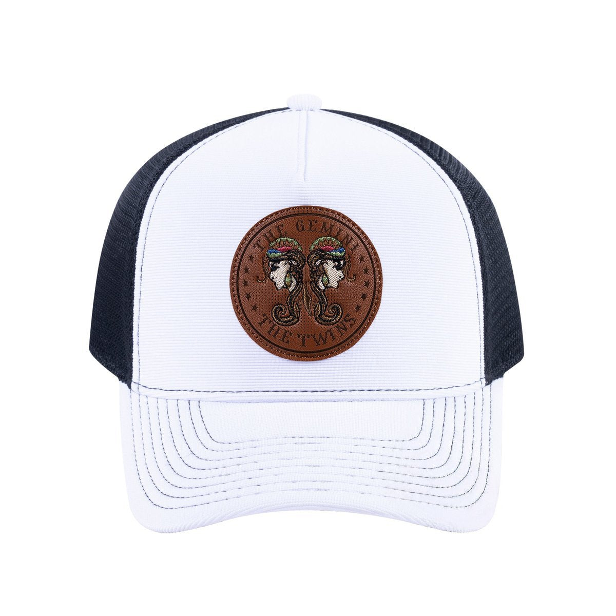 Gemini Zodiac V2 5-Panel Trucker Hat with White front and Black back