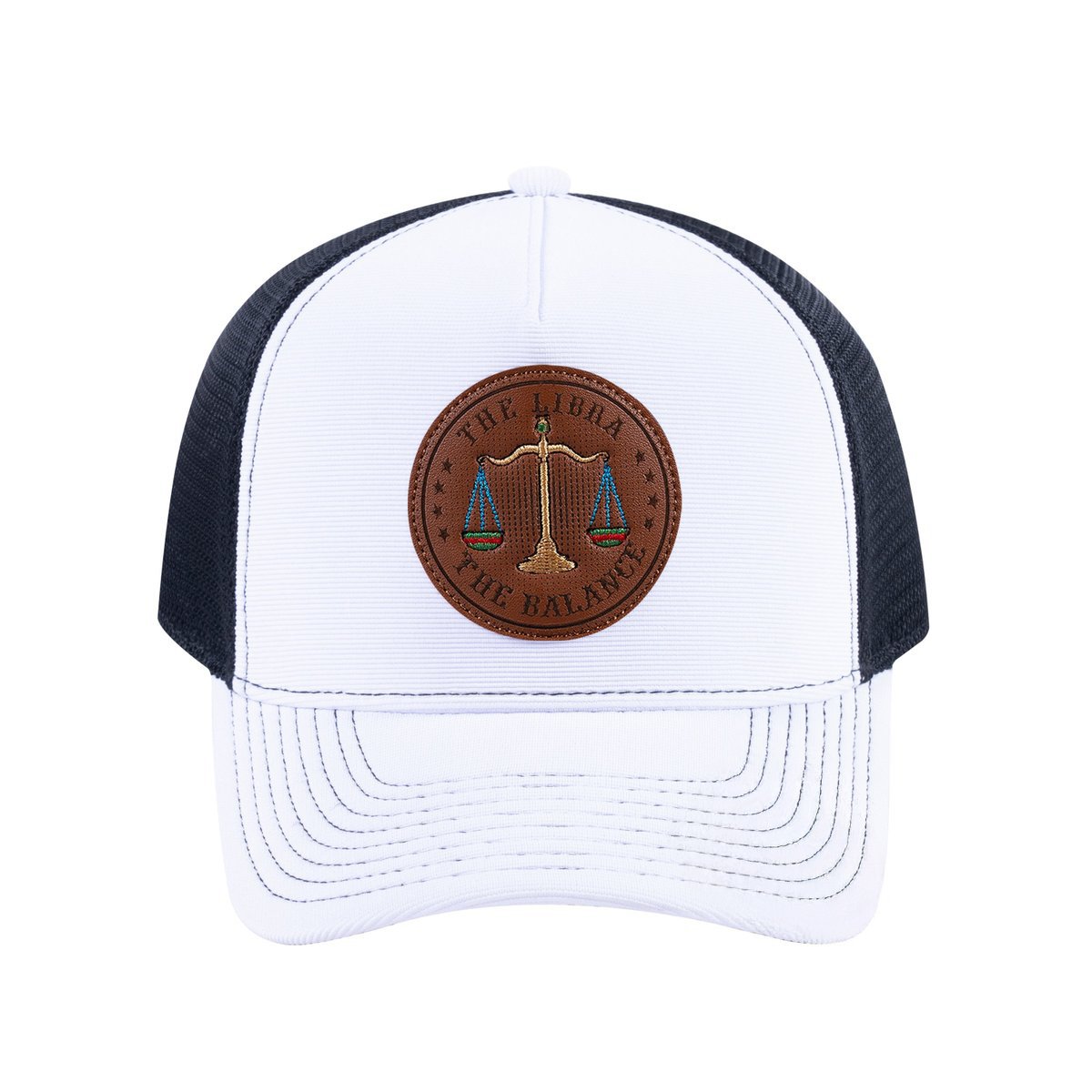 Libra Zodiac V2 5-Panel Trucker Hat with White front and Black back