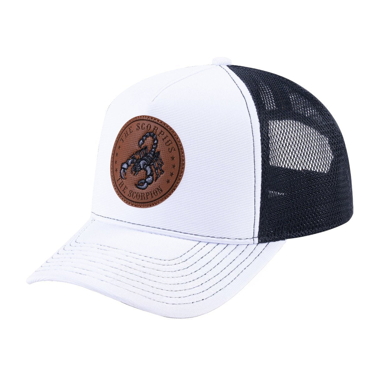 Scorpio Zodiac V2 5-Panel Trucker Hat with White front and Black back