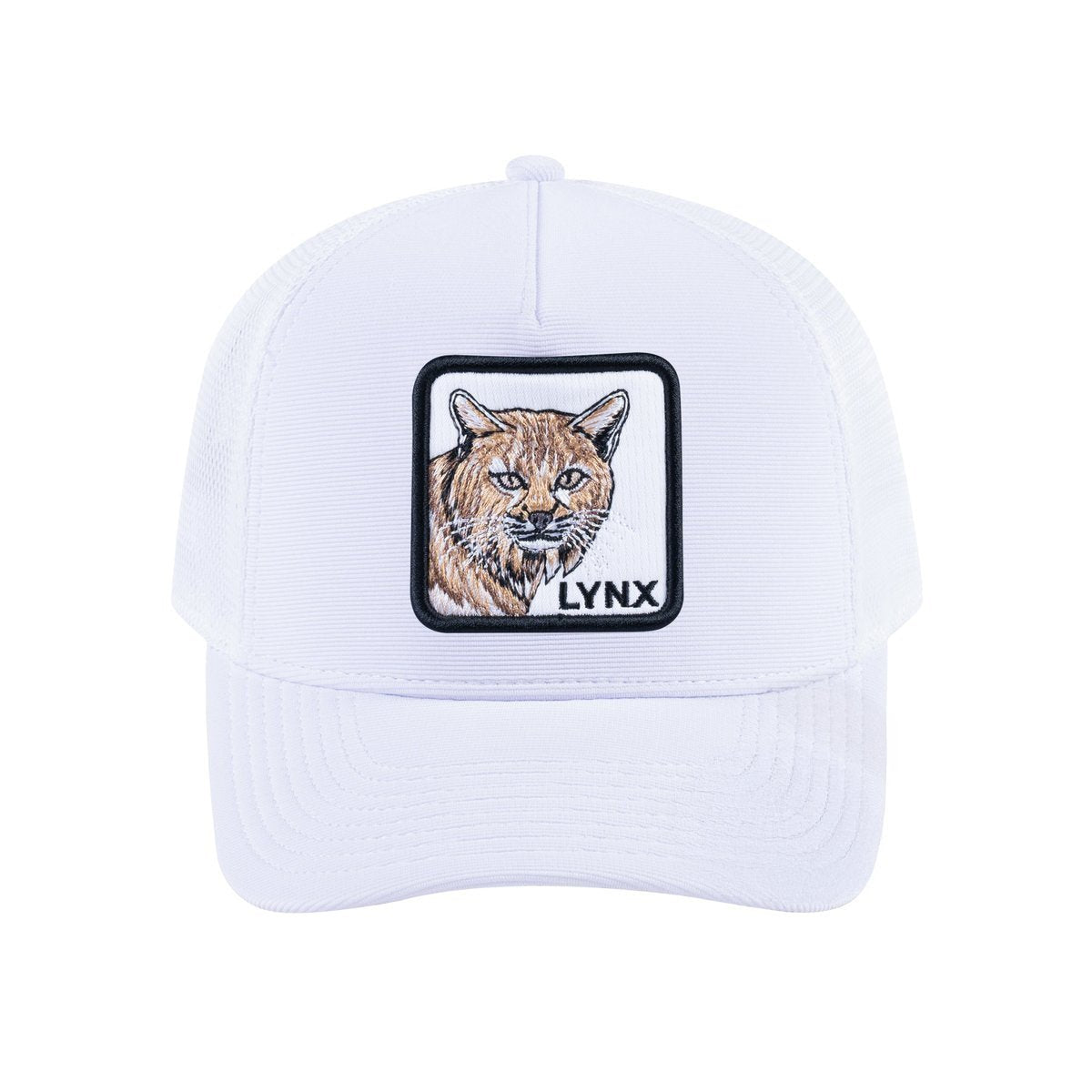 Lynx V2 5-Panel Trucker Hat with White front and White back
