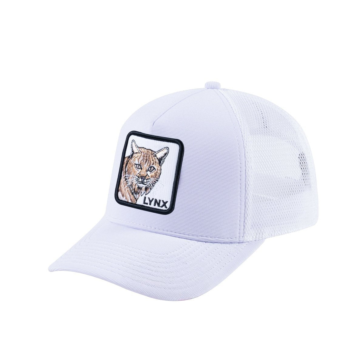 Lynx V2 5-Panel Trucker Hat with White front and White back