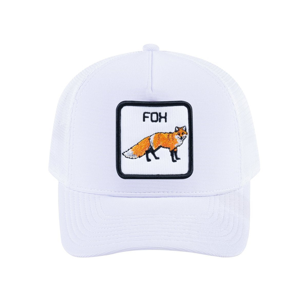 Fox V2 5-Panel Trucker Hat with White front and White back