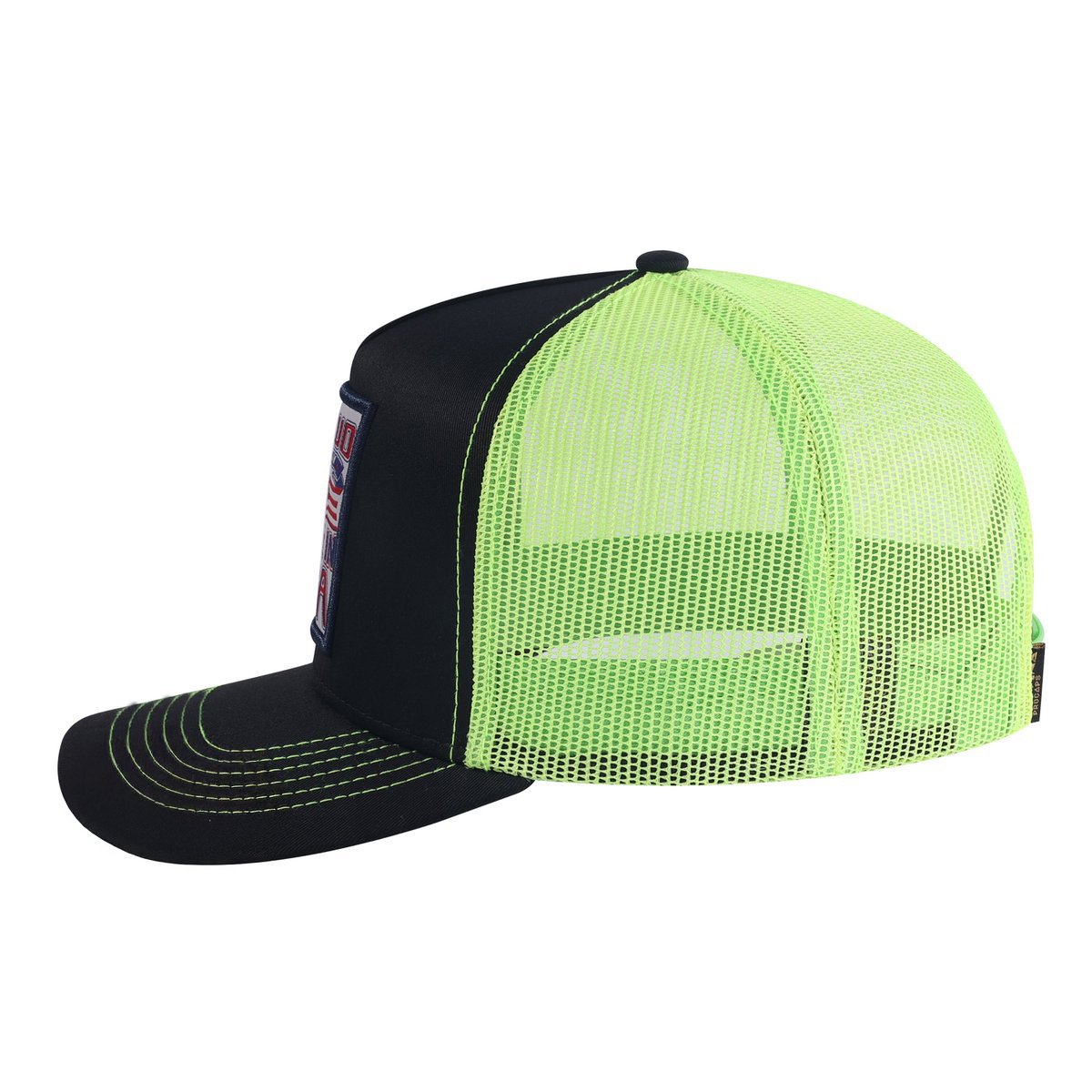 Bear 5-Panel Trucker Hat with Black front and Green back