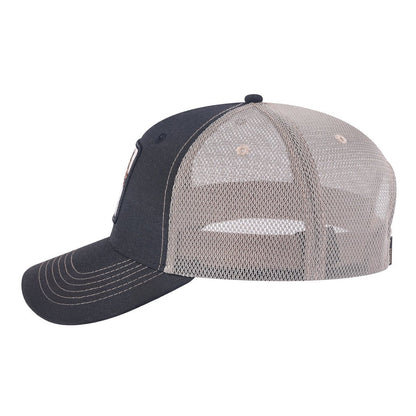 Horse 6-Panel Trucker Hat with Black front and Light Grey back