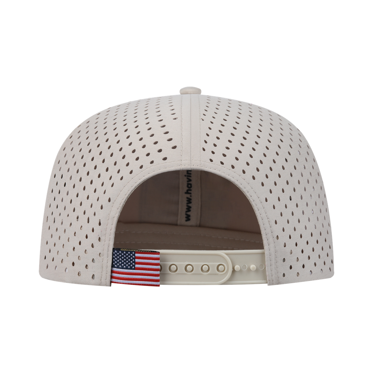 Leopard 6-Panel Microfiber Laser Hole Trucker Hat with Beige front and Beige back