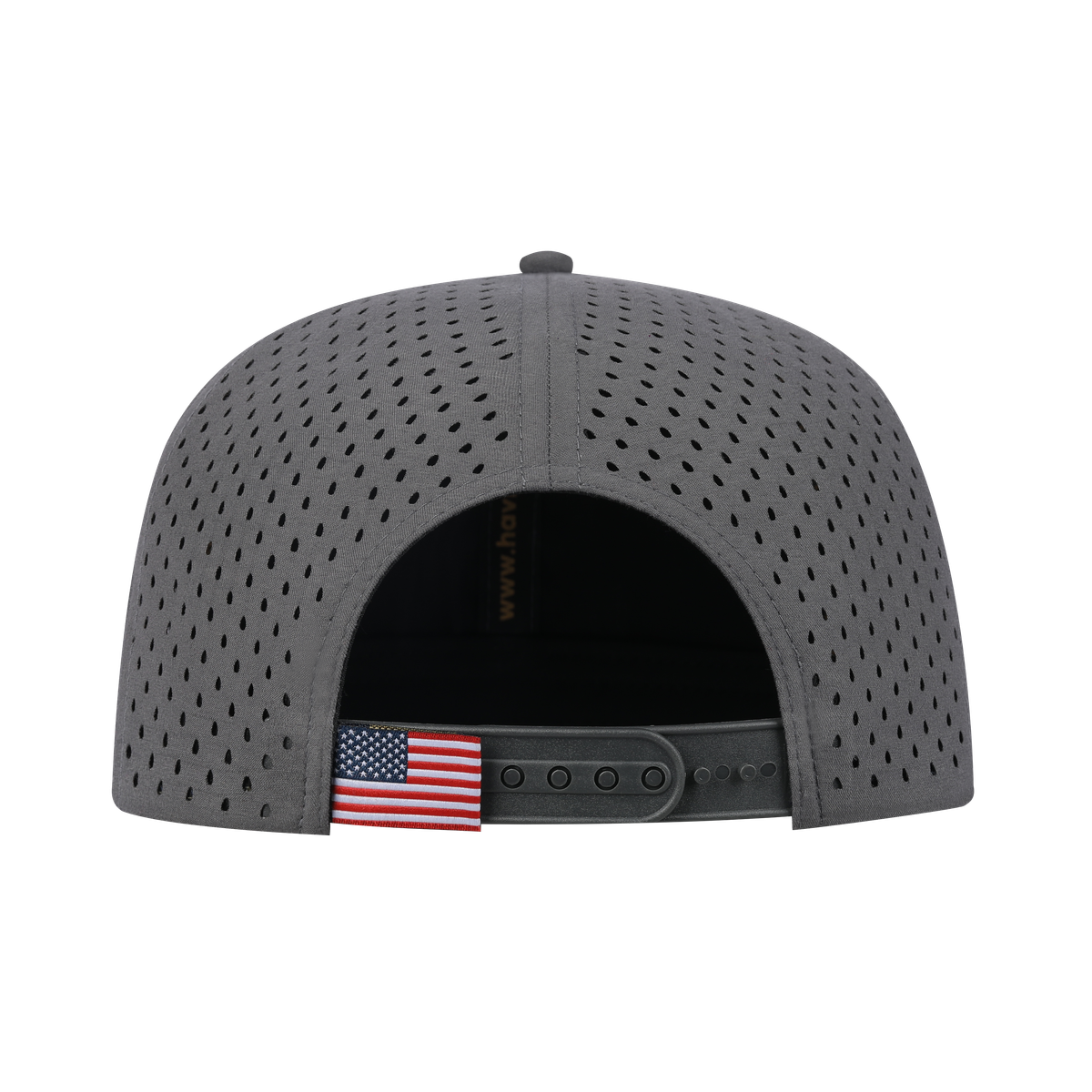 Eagle 6-Panel Microfiber Laser Hole Trucker Hat with Grey front and Grey back