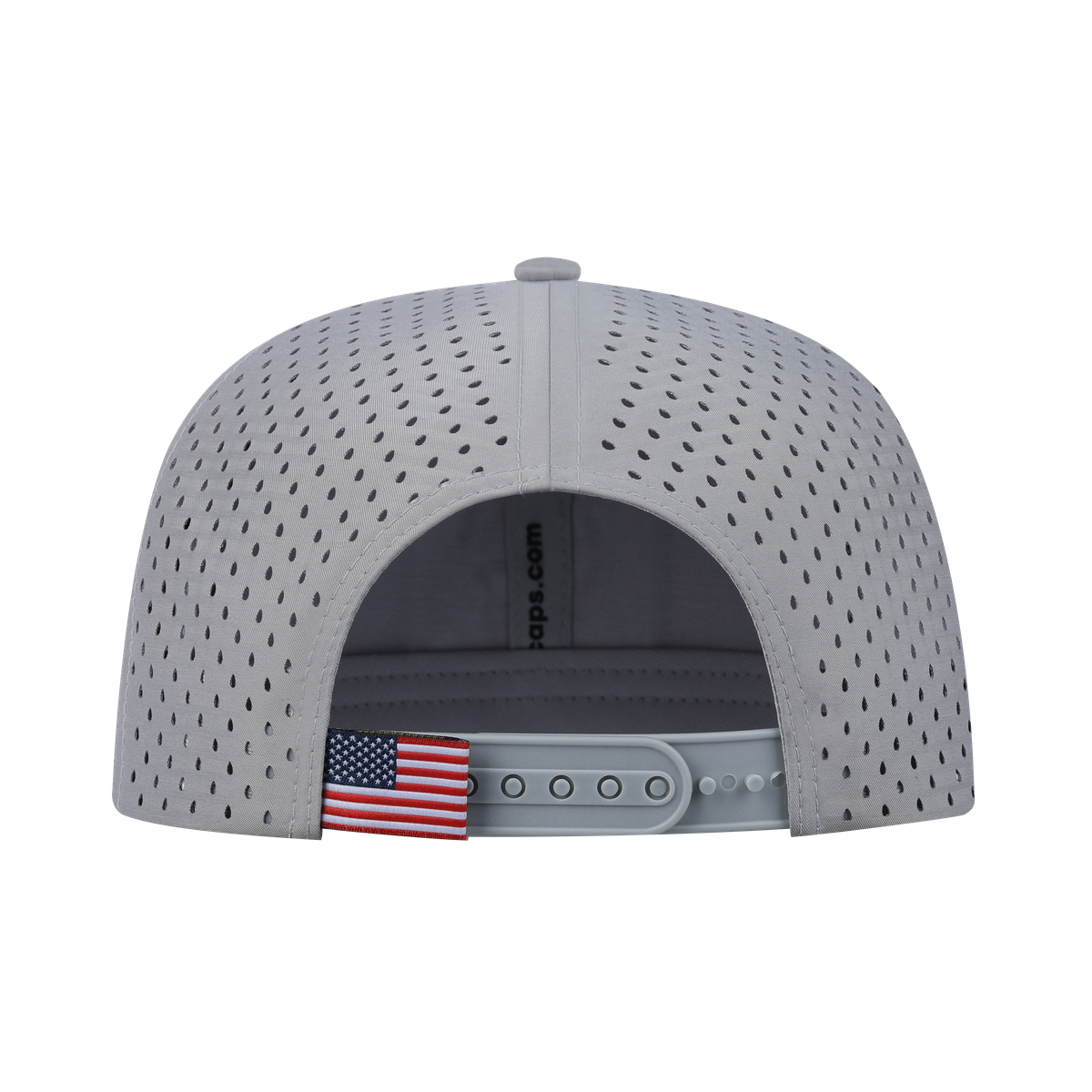 Red Fox 6-Panel Microfiber Laser Hole Trucker Hat with Light Grey front and Light Grey back