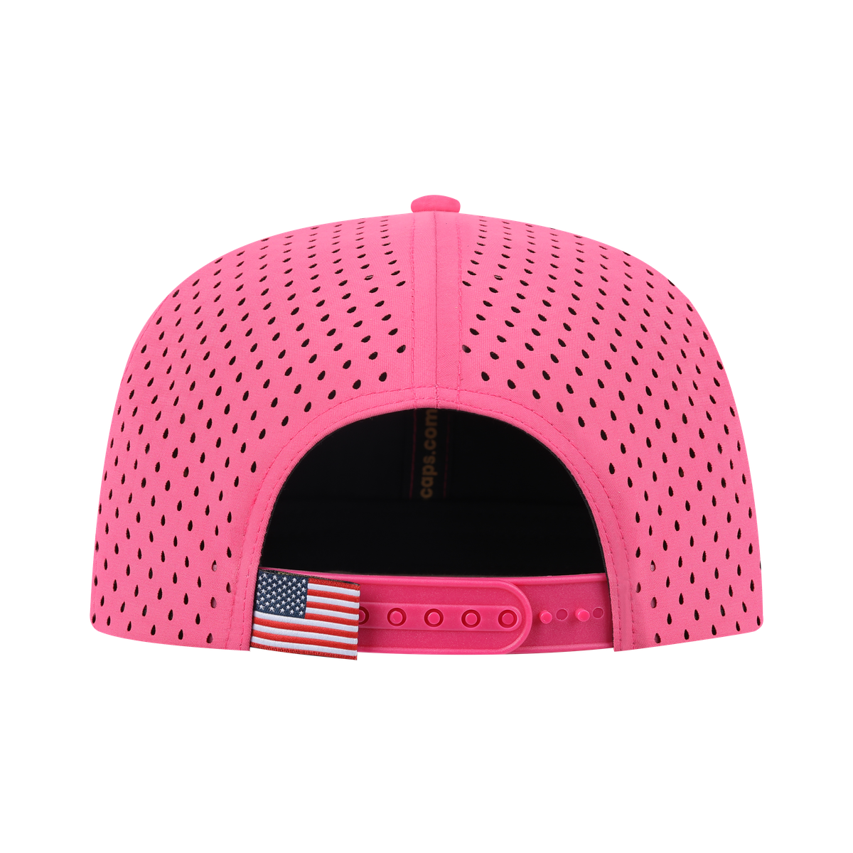 Hunter 6-Panel Microfiber Laser Hole Trucker Hat with Pink front and Pink back