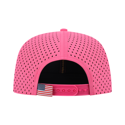 Eagle 6-Panel Microfiber Laser Hole Trucker Hat with Pink front and Pink back