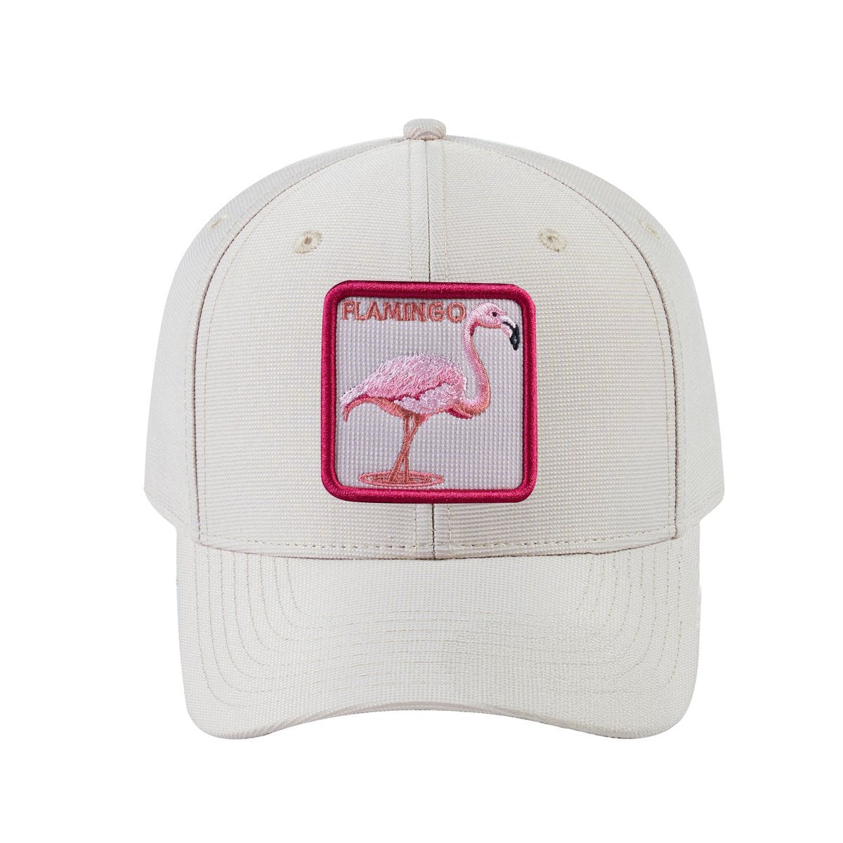 Flamingo V2 6-Panel Baseball Cap with Beige front and Beige back