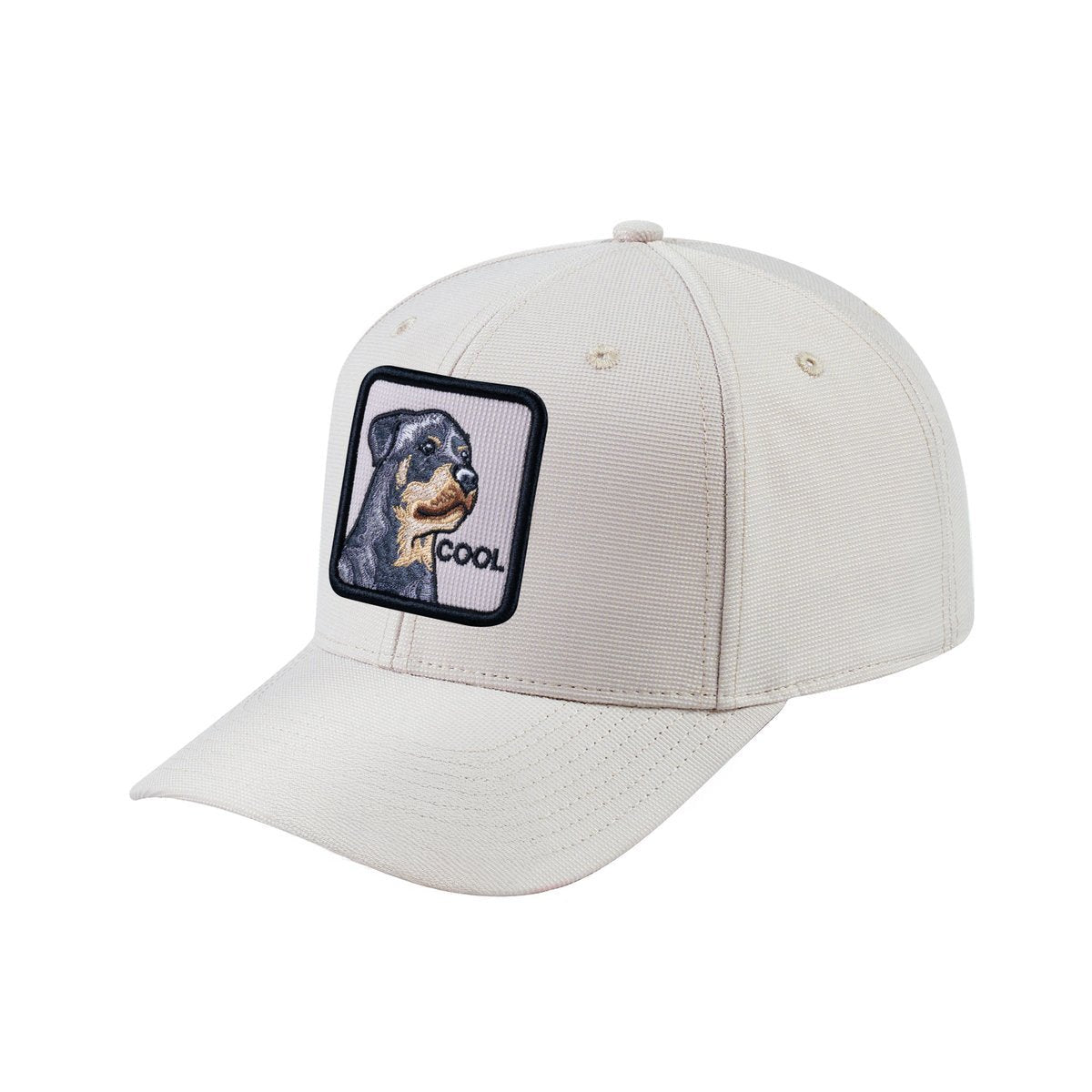 Dog V2 6-Panel Baseball Cap with Beige front and Beige back