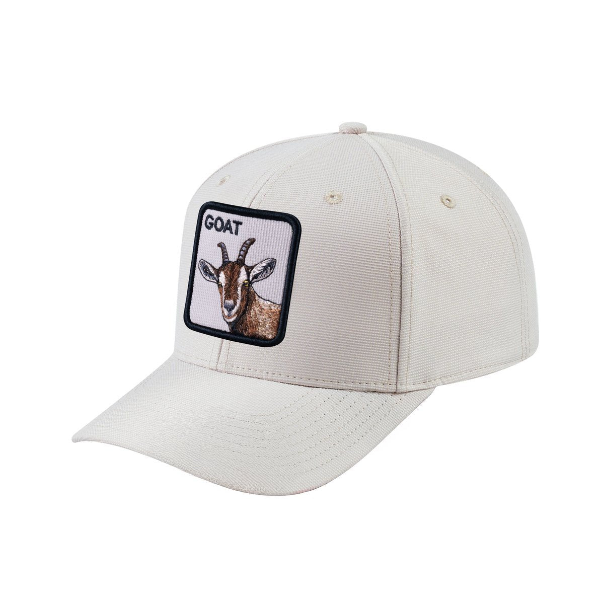 Goat V2 6-Panel Baseball Cap with Beige front and Beige back