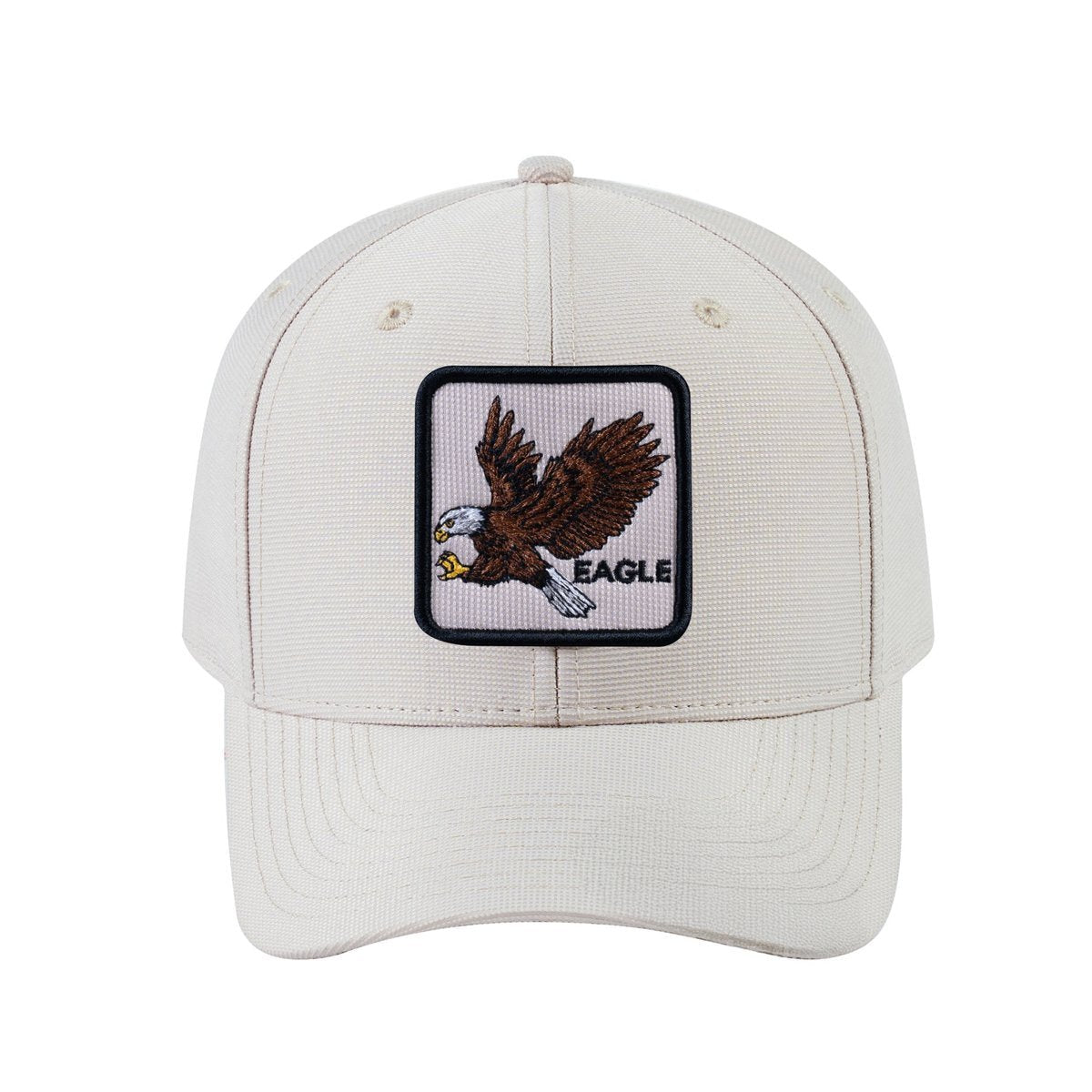 Eagle V2 6-Panel Baseball Cap with Beige front and Beige back