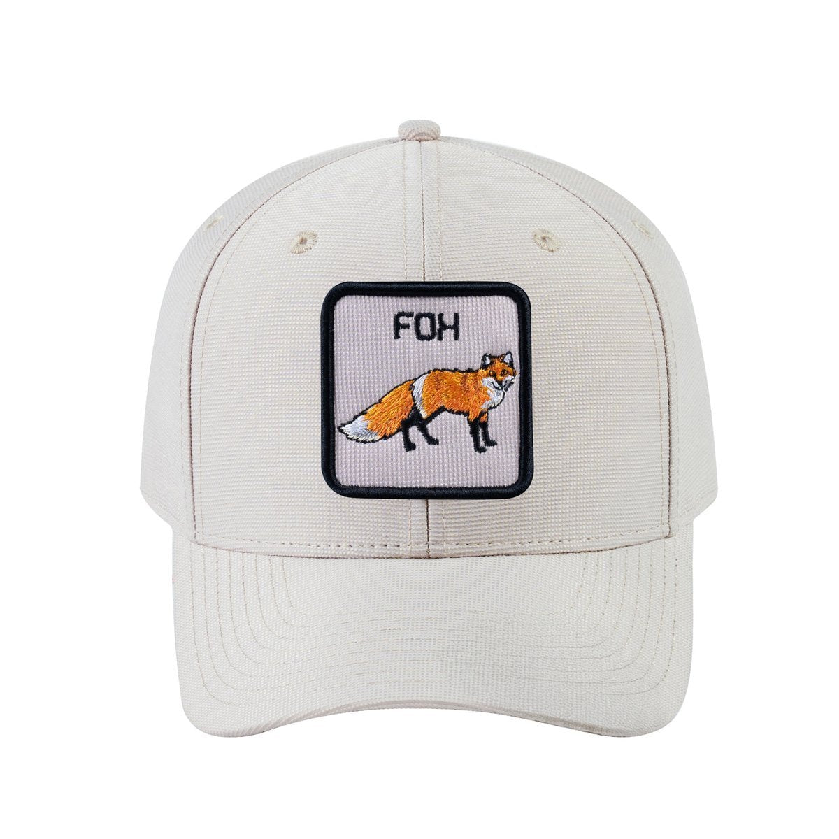 Fox V2 6-Panel Baseball Cap with Beige front and Beige back