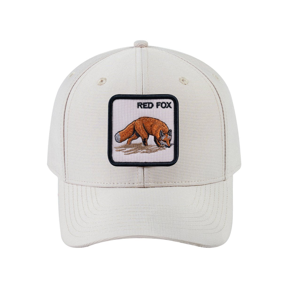 Red Fox V2 6-Panel Baseball Cap with Beige front and Beige back