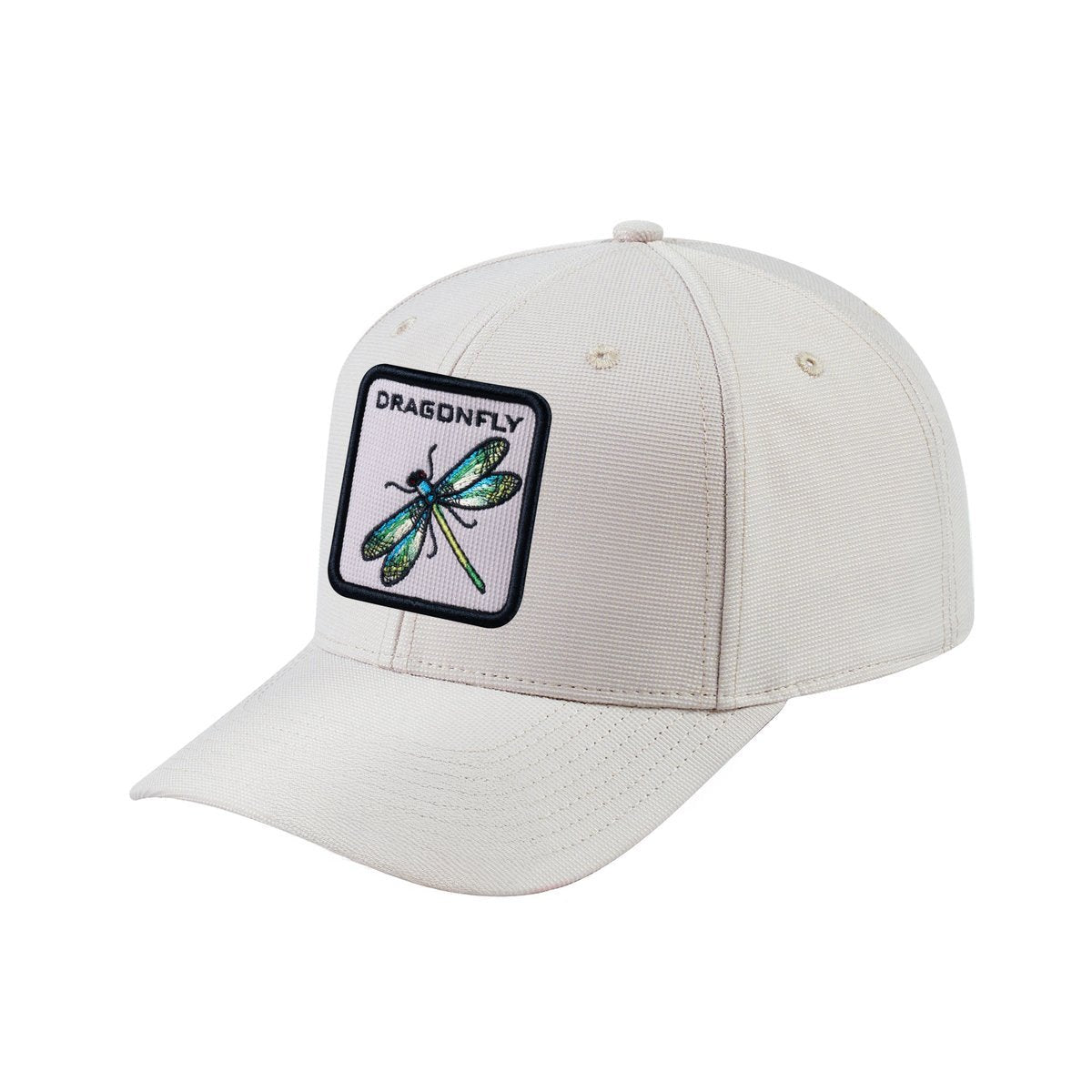 Dragonfly V2 6-Panel Baseball Cap with Beige front and Beige back