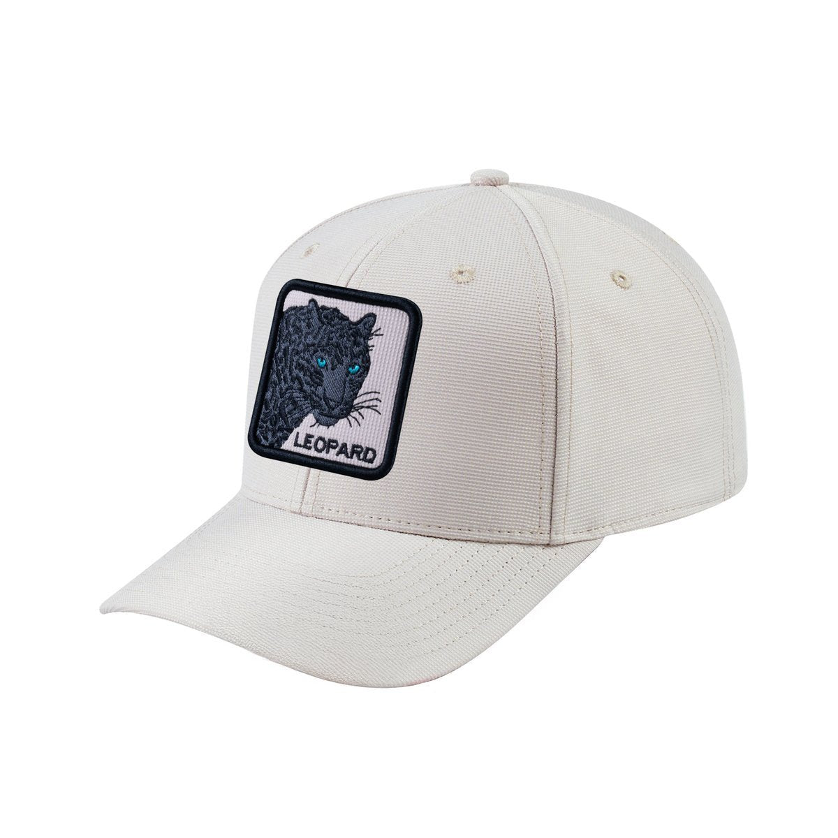 Leopard V2 6-Panel Baseball Cap with Beige front and Beige back