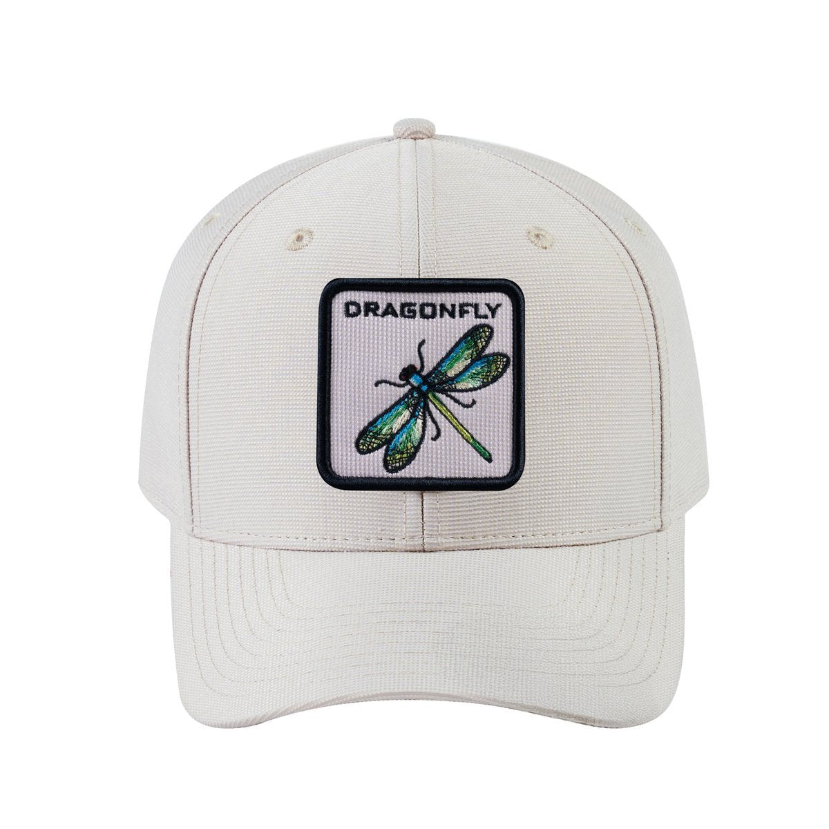 Dragonfly V2 6-Panel Baseball Cap with Beige front and Beige back