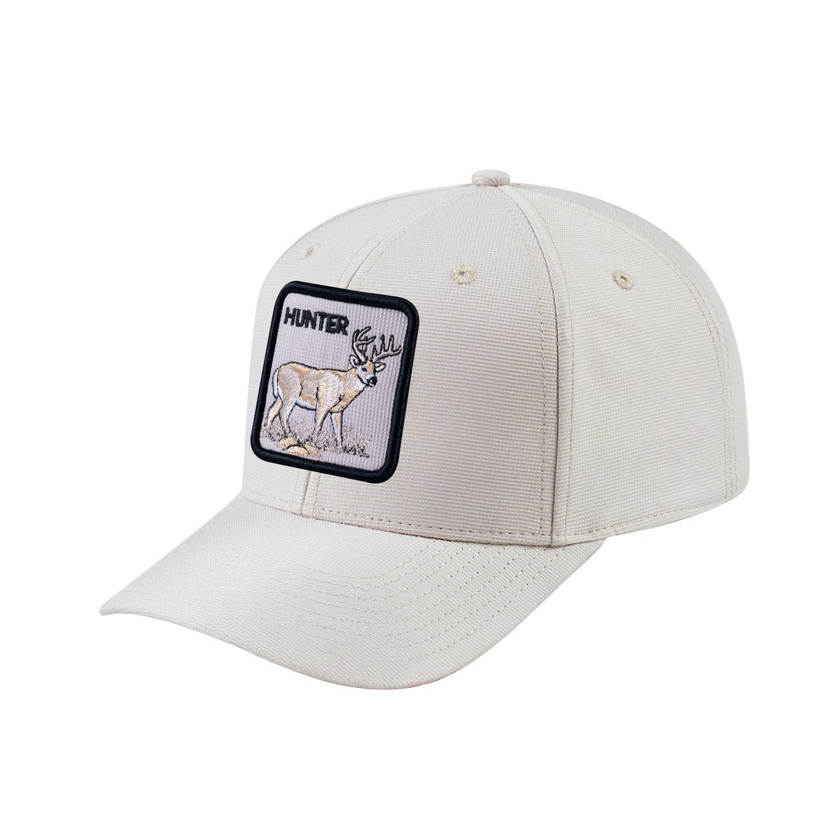 Hunter V2 6-Panel Baseball Cap with Beige front and Beige back