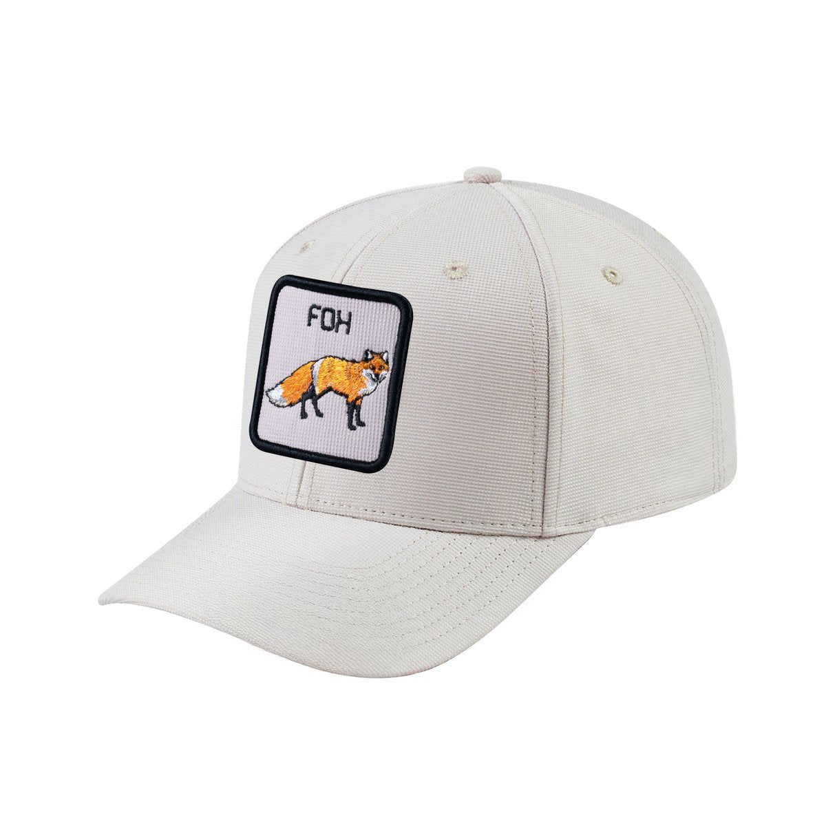 Fox V2 6-Panel Baseball Cap with Beige front and Beige back