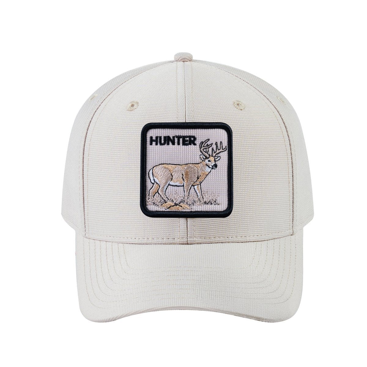 Hunter V2 6-Panel Baseball Cap with Beige front and Beige back