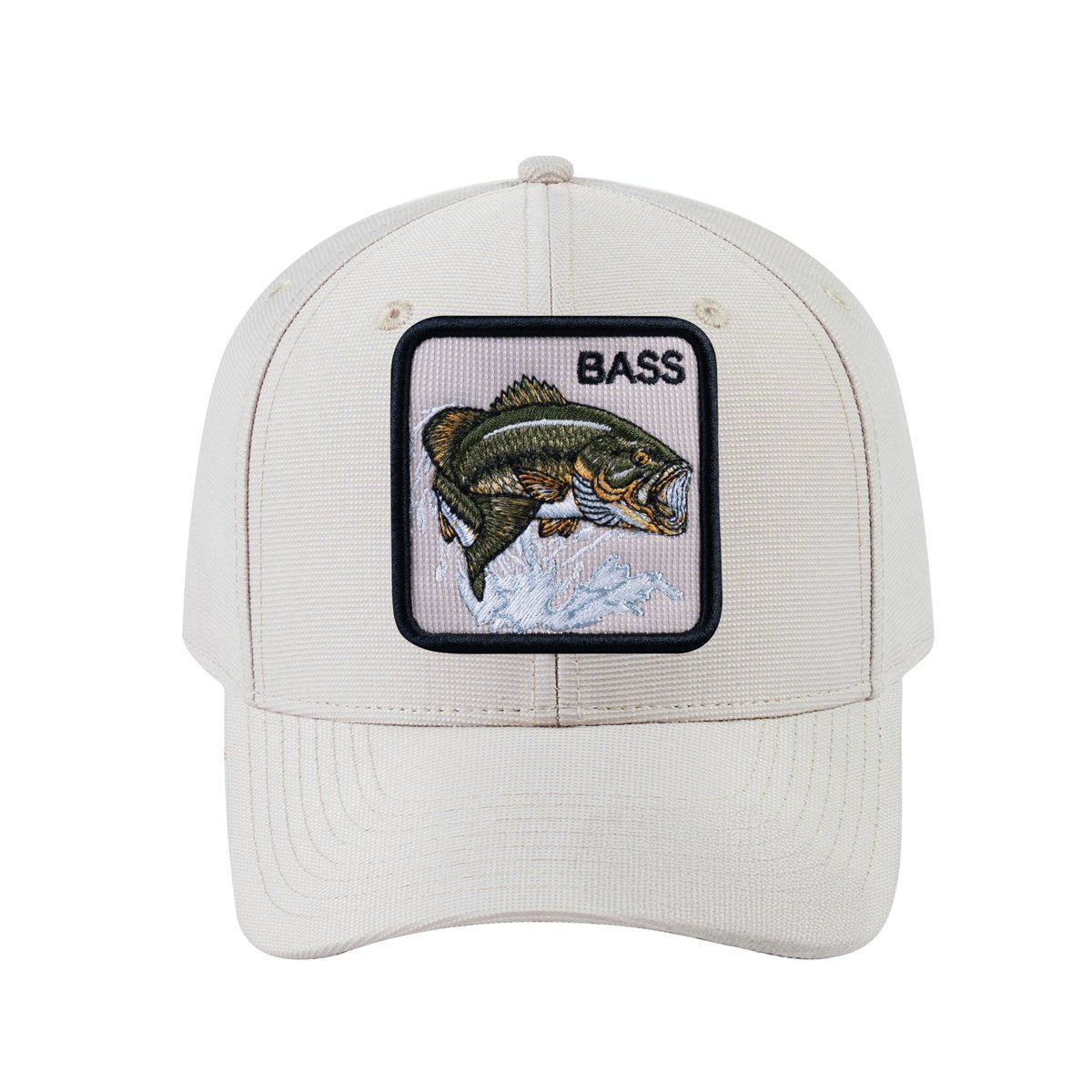 Bass V2 6-Panel Baseball Cap with Beige front and Beige back