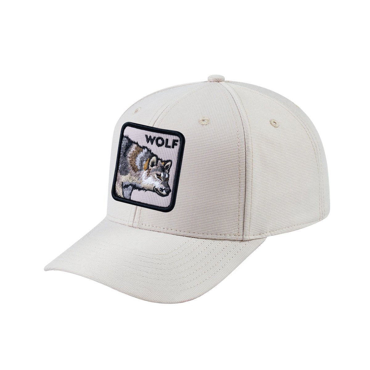 Wolf V2 6-Panel Baseball Cap with Beige front and Beige back
